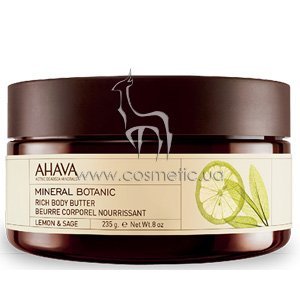 ���������� ����� ��� ���� ����� � ������ Ahava Mineral Botanic Rich Body Butter Lemon & Sage