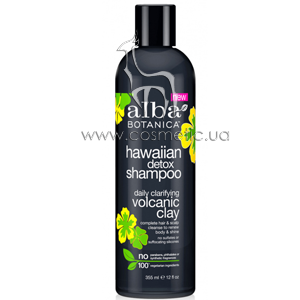 ���������� ��������� ������ ������� ��� ����� ����������������������� ����� Alba Botanica Hawaiian Detox Shampoo Daily Clarifying Volcanic Clay