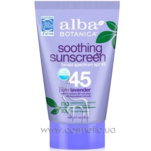 ������������� �������������� ������ �������� SPF45 Alba Botanica Soothing Sunscreen Pure Lavender SPF45