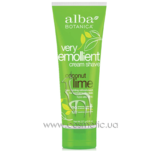 ���������� ���� ��� ������ ������ � ���� Alba Botanica Very Emollient Coconut Lime Cream Shave