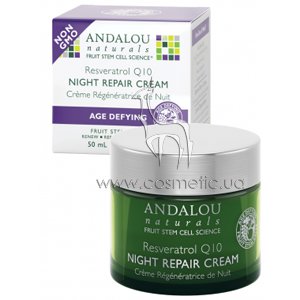 ������ ����������������� ���� Andalou Naturals Age Defying Resveratrol Q10 Night Repair Cream
