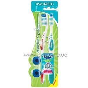 ������ ����� Aroma Astera Time Index 2 in 1 Medium Toothbrush