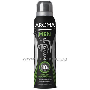 ����������-�������������� ������ �������� Aroma Deo Spray Antiperspirant Men Micro-Silver Fresh Recharge