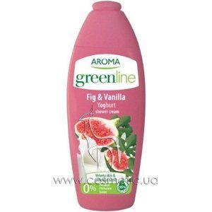 ����-���� ��� ���� ������� � ����� Aroma Greenline Yoghurt Shower Cream Vanilla & Fig