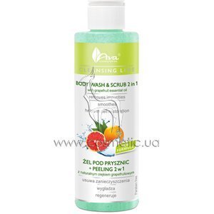 ��������� ����-����� 2 � 1 � ������������� ������ AVA Laboratorium Body Wash & Scrub 2 in 1 with Grapefruit Essential Oil