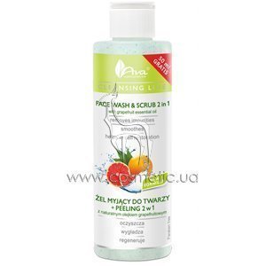 ��������� ����-����� 2 � 1 � ������������� ������ � ���������� �������� AVA Laboratorium Face Wash & Scrub 2 in 1 with Grapefruit Essential Oil