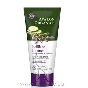 ����� � ��������, ���������� ������� � ������������ Avalon Organics Brilliant Balance Enzyme Scrub with Lavender & Prebiotics
