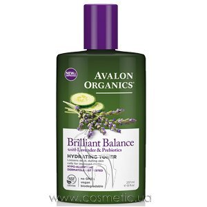 ����������� ����� � ���������� ������� � ������������ Avalon Organics Brilliant Balance Hydrating Toner with Lavender & Prebiotics