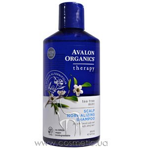 ������� � ������ ������� ������ � ����� ��� ������� ���� ������ Avalon Organics Hair Care Tea Tree & Mint Scalp Normalizing Shampoo
