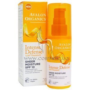 ����������� ������ ��� ���� � ��������� � Avalon Organics Intense Defense SPF 10 Sheer Moisture