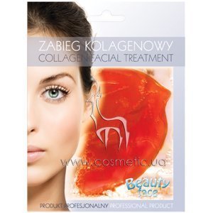 ����������� ������������ ����� � ���������� � �������� Beauty Face Collagen Pomegrate Strengthening Home Spa Treatment Mask
