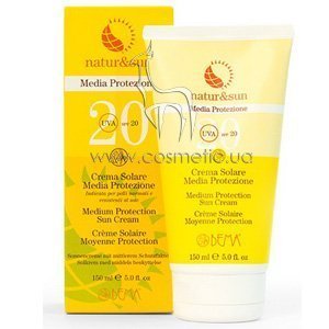 ���� �������������� �� ������� ������� ������ Bema Cosmetici Natur&Sun Medium Protection Sun Cream SPF 20 UVA