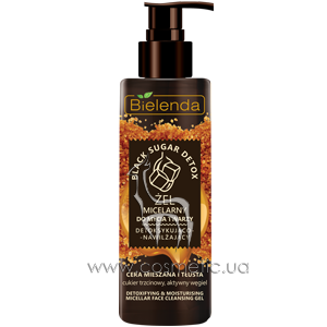 ���� ��� �������� ������-������������� Bielenda Black Sugar Detox Micellar Face Cleansing Gel