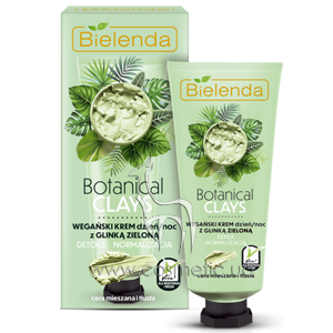 ���� ��� ���� � ������� ������ Bielenda Botanical Clays Vegan Day Night Cream Green Clay