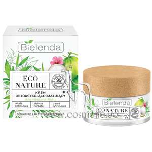 ���� ������ ���������� ��� ������ � ��������������� ���� ���� Bielenda Eco Nature Coconut Water Green Tea & Lemongrass Face Cream