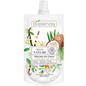 ����� ��� ���� Bielenda Eco Nature Vanilla Coconut Milk Orange Cleansing Nourishing Body Scrub