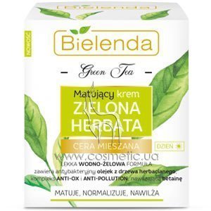 ���������� ������� ���� � ������� ���� ��� ��������������� ���� Bielenda Green Tea Matting Face Day Cream