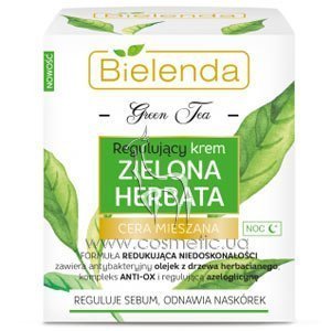 ������ ������������ ���� � ������� ���� ��� ��������������� ���� Bielenda Green Tea Regulating Face Night Cream
