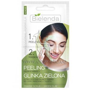 ��������������� ������ � ����� ��� ���� � ������� ������ Bielenda Professional Formula Coarse-Grained Scrub & Green Clay Mask