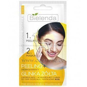 �������������� ������ � ����� ��� ���� � ������ ����� Bielenda Professional Formula Fine-Grained Scrub & Yellow Clay Mask