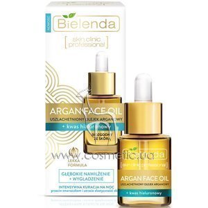 ���������� ��������� ����� � ������������ �������� ������ ������ Bielenda Skin Clinic Enriched Argan Face Oil +  Hyaluronic Acid