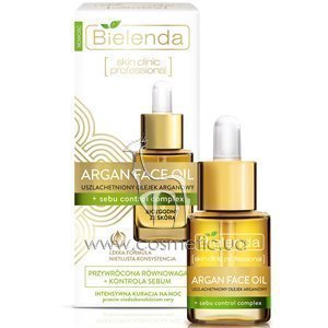 ���������� ��������� ����� � �����-��������� ������ ������������� ���� Bielenda Skin Clinic Enriched Argan Face Oil + Sebu Control Complex