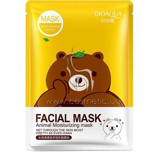 ���������� ����� ��� ���� � ������� ���� BIOAQUA Facial Mask Animal Moisturizing with Green Tea