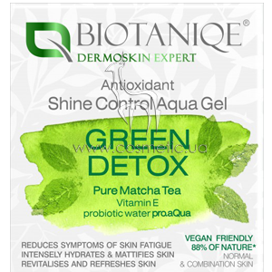 ���� ��� ���� ���������� BIOTANIQE Dermoskin Expert Antioxidant Shine Control Aqua Gel Green Detox