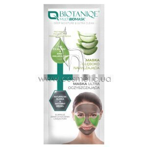 ����� ��������������� � �������� ���������� BIOTANIQE DUO Multibiomask Deep Moisture & Ultra Clean Mask
