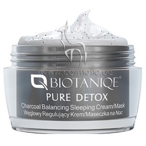 ������ ����-����� ��� ���� BIOTANIQE Pure Detox Charcoal Balancing Sleeping Cream Mask