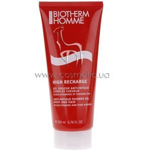 Гель для душа и волос против усталости Biotherm Homme High Recharge Body & Hair Anti-Fatigue Shower Gel