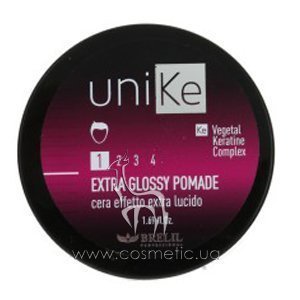 ������ ��� ������� � �������� ���������� ������ ������� Brelil UniKe Extra Glossy Pomade