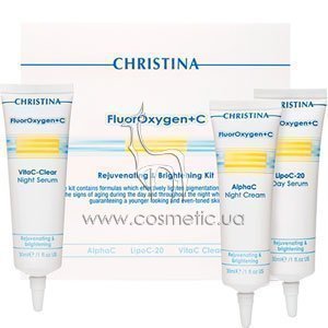 ����� ��� ��������� ���������� ���� Christina FluorOxygen+C Rejuvenating & Britening Kit