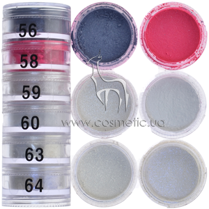 ���� � ����� ����������� �������� 6 ������ Cinecitta Make Up Pyramid Powder Eyeshadows �56-64