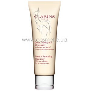���������� � ��������� �������� ���� ��� ����� ��� �������������� ���� Clarins Gentle Foaming Cleanser With Shea Butter