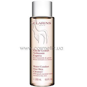 ��������� �������� � ���������� ������� ��� ���������� � ����� ���� Clarins Water Comfort One-Step Cleanser With Peach Essential Water