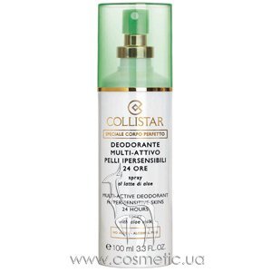 ���������� � �������� ���� ��� ������������������� ���� Collistar Speciale Corpo Perfetto Multi-Active Deodorant 24 Hours Hyper-sensitive Skins Spray With Aloe Milk