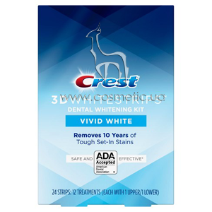 ������� ��� ����������� ����� � �������� �������� Crest 3D Whitestrips Vivid White Teeth Whitening Kit