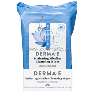 ������� �������� ��� ���� � ������������ �������� Derma E Hydrating Facial Wipes with Hyaluronic Acid
