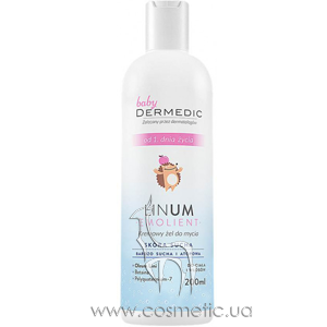 �������� ���� ��� �������� ���� � ����� � 1 ��� ����� Dermedic Baby Linum Emolient Creamy Wash Gel