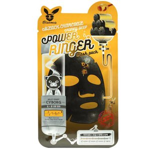 ��������� ����������� ����� � ��������� ����� � ����� Elizavecca Black Charcoal Honey Deep Power Ringer Mask Pack