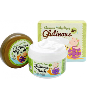 ����-����� ������ � ������� ������ Elizavecca Face Care Milky Piggy Glutinous Mask 80% Snail Cream