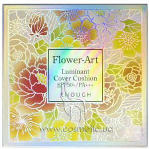 ����� � �������� ������ SPF50+/PA+++ Enough Flower-Art Luminant Cover Cushion SPF50+/PA+++