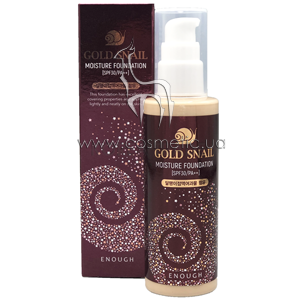 ������������� ��������� ���� � ������� ������ Enough Gold Snail Moisture Foundation SPF30