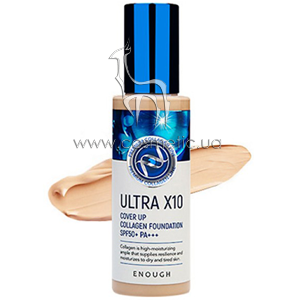 ����������� ��������� ���� Enough Ultra X10 Cover Up Collagen Foundation SPF50+ PA +++