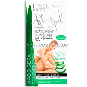 �������� ������� ��� ��������� ���� 3�1 ����� ���� � ��������� ����� Eveline Cosmetics Active Epil Depilation Strips 3in1