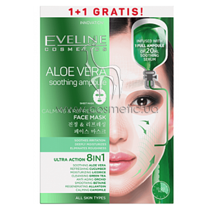 ������������� �������� ����� Eveline Cosmetics Aloe Vera Calming And Refreshing Face Sheet Mask