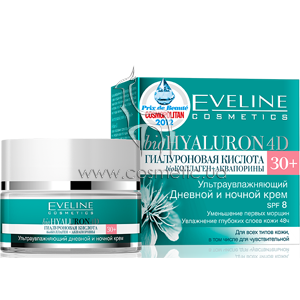 ����������������� ������� � ������ ���� 30+ Eveline Cosmetics BioHyaluron 4D Moisturizing Day & Night Cream 30+