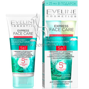 ��������� ���� ��� ���� 5 � 1 ��� ��������������� � ������ ���� Eveline Cosmetics Express Face Care Cream 5in1