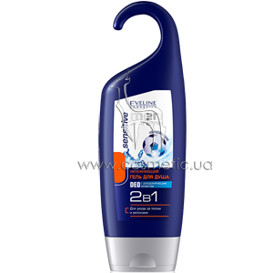 ���� ��� ���� 2�1 Eveline Cosmetics Men Extreme Q10+R Sensitive Shower Gel